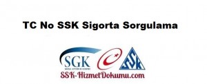 TC No SSK Sigorta Sorgulama
